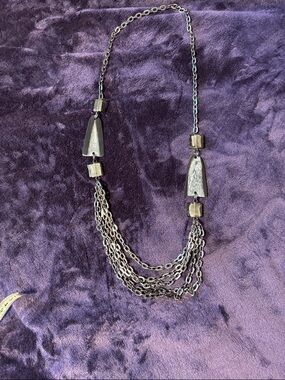 Silver-Tone Multi-Chain Statement Necklace